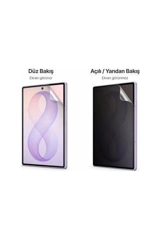 Samsung Galaxy Z Fold 8 Ultra Uyumlu Ön Parmak İzi Bırakmaz Hayalet Mat Ekran Koruyucu Nano Jelatin