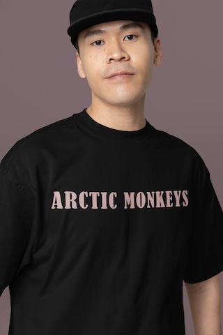 Sevbano Arctic Monkeys Sırt Baskılı Unisex Oversize Müzik Grubu Tişört Siyah