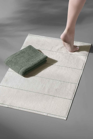 Carmine Bathmat Olive - Ekstra Yumusak, Modern %100 Pamuk 50X75Cm Krem