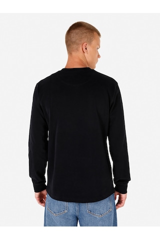 Colin's Colins Regular Fit Düğmeli Yaka Basic Siyah Erkek Uzun Kol Tişört Cl1065875 Siyah