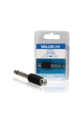 Valuelıne Ses Adaptörü 6,35 Mm Erkek Rca Kalın Siyah