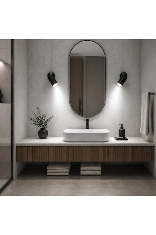 Gu10 Duylu Siyah Aplik Spot 4000k Naturel Işık 4,5w Ampul Dahil, Ayarlanabilir Başlık, Modern Tavan Ve Duvar Aydınlatma Armatürü