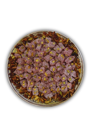 Narlı Antep Fıstıklı Çifte Kavrulmuş Lokum Helal-vegan-glütensiz-jelatinsiz 1000 Gr. 1 Kg.