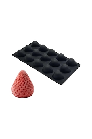 Silikon Mini Meyveli Dondurma Kalıbı Çilek Şekilli Diğer