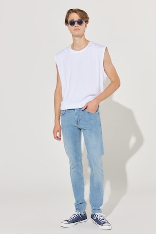 Lee Malone Skinny Fit Dar Kesim Düşük Bel Çok Dar Paça Mavi Erkek Esnek Jean Denim Kot Pantolon L736017XT Mavi