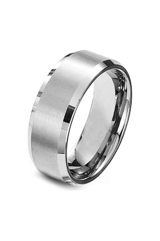 Chavin Orta Kısmı Mat Çelik Unisex Yüzük Cd76