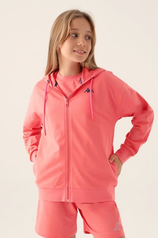 Kappa Kız Çocuk Fullzıp Sweatshırt - Neon Pembe Neon Pembe