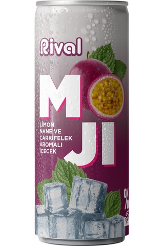 Rival Moji Limon, Nane Ve Çarkıfelek Meyvesi Aromalı Gazlı İçecek 250 Ml 6'lı