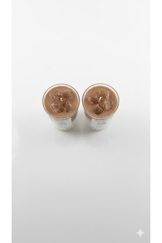 Iced Latte Kokulu Mum Özel Tasarım Beyaz - Kahverengi