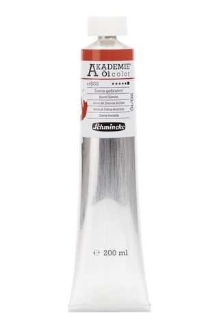 Schmincke Akademie Öl Color Yağlı Boya 200 Ml Seri 1 608 Burnt Sienna Karışık, Çok Renkli