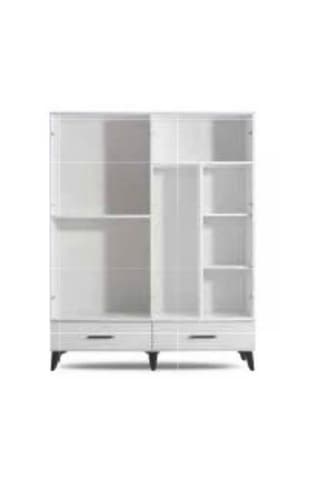 Hitit 4 Kapılı Dolap / Gardolap Beyaz