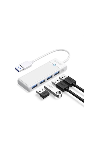 Orico 4 Portlu Usb 3.0 Yüksek Hızlı 5 Gbps Hub Çoklayıcı Beyaz