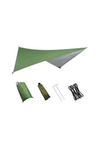 Pazly Çok Amaçlı Su Geçirmez Kamp Çadırı - Güneşlik, Yağmurluk, Piknik Örtüsü Yeşil Yeşil