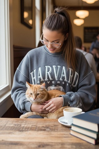 Fashion Friends Üniversite Kolej Salaş Alacalı İçi Tüylü Uzun Kollu Bol Kesim Salaş Kışlık Kadın Ünisex Sweatshirt Füme