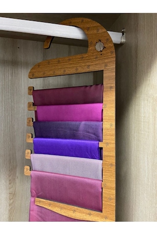 Kk Swords Ahşap Eşarp Askılığı Mıknatıslı Şal, Kravat Askı Dolap Içi Düzenleyici