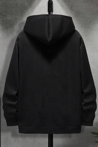 Uyguntarz Korku Karakterleri Baskılı Unisex Oversize Sweatshirt siyah