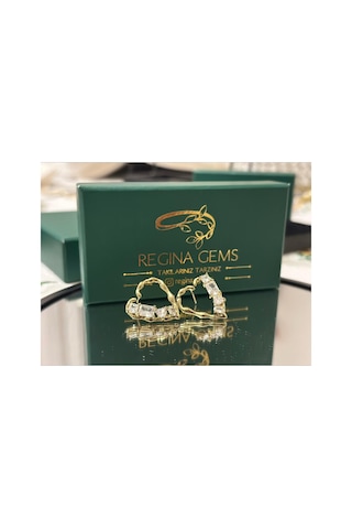 Golden Cascade Crystal Hoop Küpe Altın