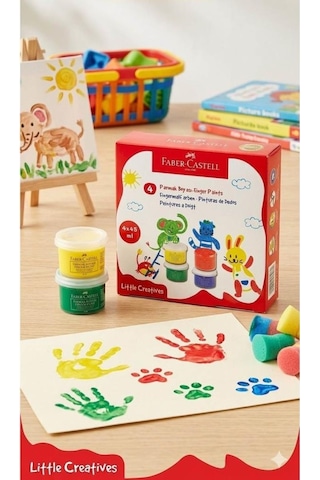Faber Castell L.creatives Parmak Boyası 4'lü Çok Renkli