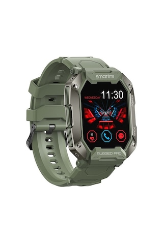 Smartmi Rugged Pro Akıllı Saat Yeşil (Tansiyon Ölçme, Bluetooth A