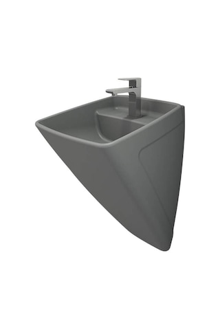 Bocchi Firenze Asma Monoblok Lavabo. 48 CM. Mat Gri 1082-006-0126