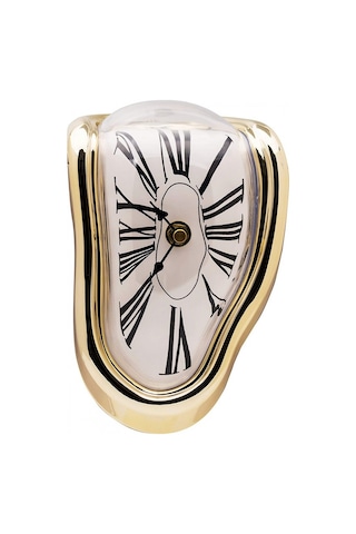 Dekoratif Saat Eriyen Saat - Gerçeküstü Masa Çerçevesi Masa Şık Eriyen Saat Ilham Verici Eğlenceli Ev Dekorasyonu Masa Saati En Iyi Doğum Günü Hediye Fikirleri Altın Renkli