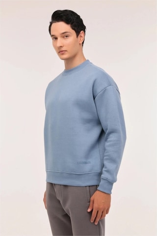 Lumberjack Ros Erkek Mavi Yuvarlak Yaka Sweatshirt Mavi