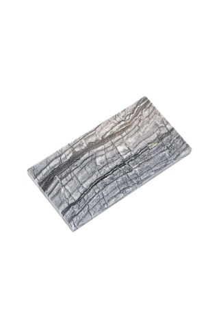 Dekoratif Sunumluk Antrasit Doğal Mermer Taş - 27x16 Cm