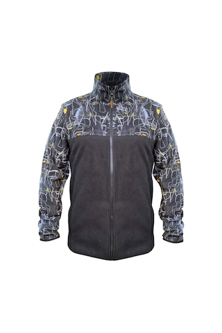 Face Si Yah Fermuarlı Erkek Polar Siyah