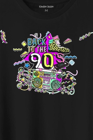 Doksanlar Pop 90's Retro Vintage Baskılı Tişört Unisex T-shirt 001