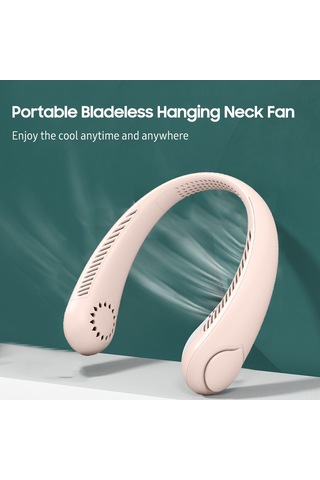 Neevoyu Pink Kolye Tipi Usb Şarjlı Elektrikli Fan - 3 Hızlı, 36db'dan Az Gürültü, 3-8 Saat Kullanim Süresi, Abs Malzeme, Li-poly Batarya