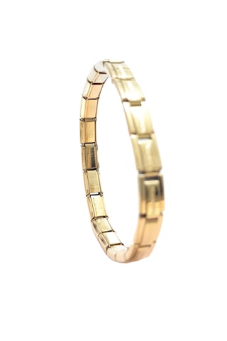 Çelik Bileklik İnce İtalyan Charm Model Unisex Erkek Kadın 3 Mm 18 Cm Altın Sarısı Gold Gold