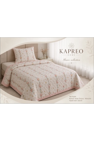Kapreo Home Flower Collection Pamuk Çarşafsız Pike Seti Çiçek Çok Renkli