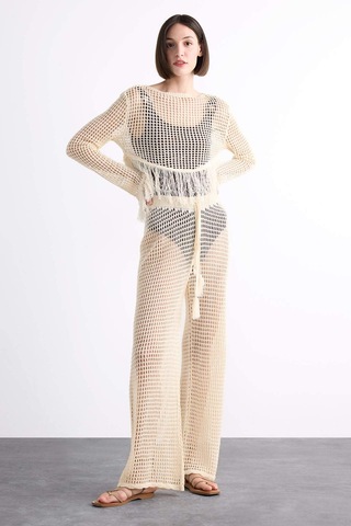 DeFacto Straight Fit Esnek Belli Kroşe Plaj Pantolonu F7460AX25HSER105