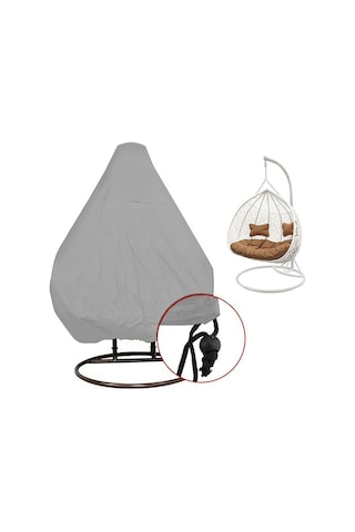 Cocoon Gri Su Geçirmez 2 Kişilik Koza Salıncak Hamak Koruma Örtüsü Kılıfı Yağmur Toz Kir Önleyici Gri