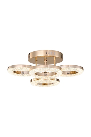 Oylum 4'lü Gold 24 Watt Kristalli Koridor Salon Led Plafonyer Avize Gold