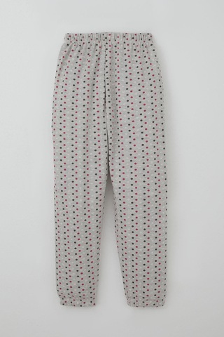 Breeze Kız Çocuk Pijama Takımı Renkli Puantiye Desenli 4-8 Yaş, Açık Gri Melanj Açık Gri Melanj