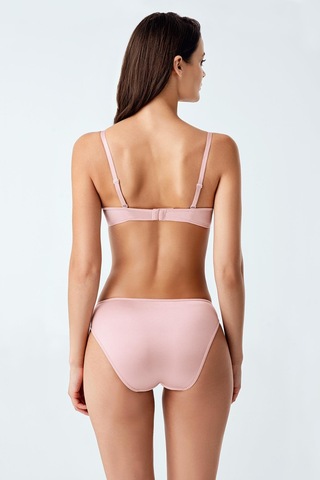 Luw 6118 Pudra Dolgulu Sütyen Külot Dantelli 2Li Takım Pudra