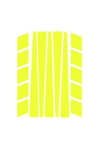 Şerit Şeklinde Floresan Sarı Sticker Çınar Extreme