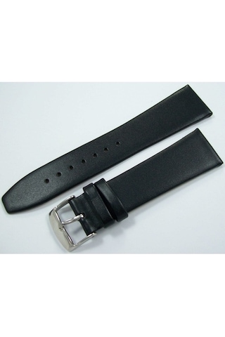 Bizon 22Mm Siyah Deri Saat Kayışı Dikişsiz Klasik Saat Kordonu Kü (325656177)