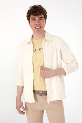 U.s. Polo Assn. Erkek Krem Hırka Örme 50299754-vr071 Krem