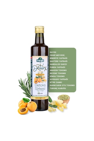 Arifoğlu Detoks Sirkesi Kayısı Pulplu ve Sandaloz Sakızlı Sirke 500 ML