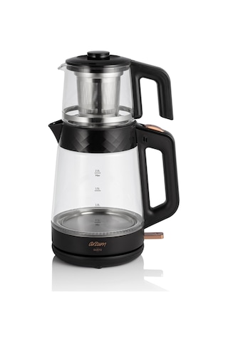 Arzum AR3101 Gusto Cam Çay Makinesi 1900 W 0.9 L Demlik Kapasitesi