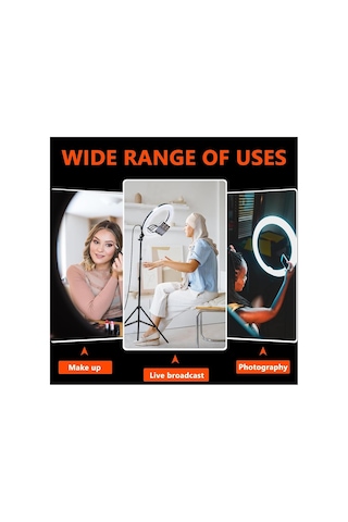 Profesyonel 21 İnç 65w Ring Light Çekim Işığı, 560 Led Ayarlanabilir Parlaklık Kumandalı Makyaj Kuaför Video F