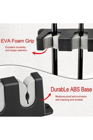 Tongxida 6 Delikli Eva Olta Kamışı Depolama Ekran Rafı, Renk: Dikey Gri Diğer