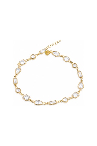 Zirkon Taşlı Bileklik 718550 Gold Gümüş