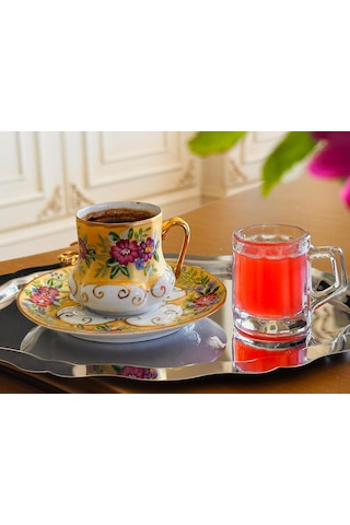 6 Lı Kulplu Shot Cam Bardak, Çap: 4 Cm Yükseklik: 5 Cm, 35 Ml Şeffaf