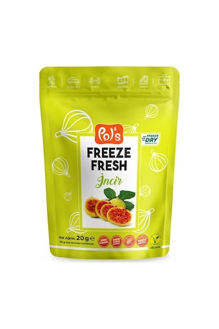 Pol S Freeze Fresh Dondurularak Kurutulmuş İncir 20 Gr 20 G