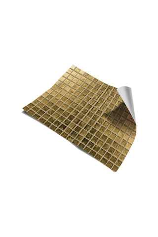 Mutfak Tezgah Arası Pvc Folyo Kendinden Yapışkanlı Kaplama Taş Desen Gold Renk 60cmx100cm