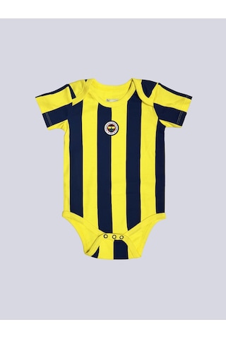 Fenerbahçe Sarı Lacivert Çubuklu Bebek Body Lacıvert-sarı
