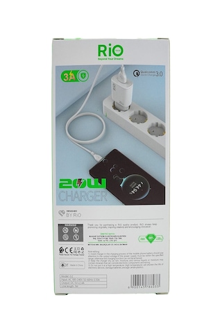 Riotech 20w Hızlı Şarj Adaptörü Ve Usb-c Kablosu